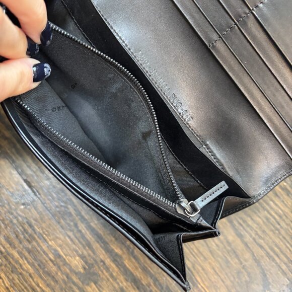 Fendi Zucchino Canvas & Leather Black Wallet with Box & Dust Cover - Picture 8 of 9